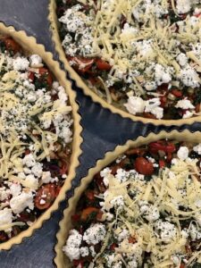 Tomato, Basil & Feta Quiche